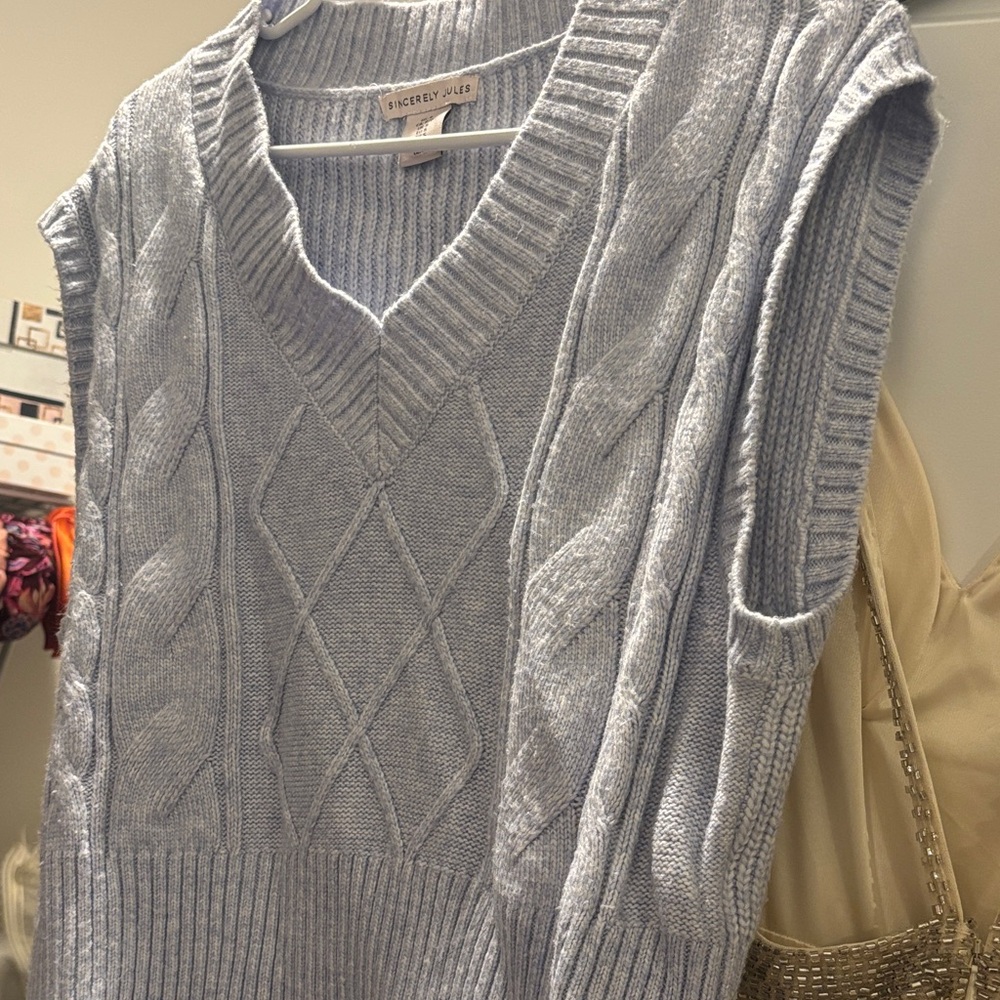 Sincerely Jules Light Blue Sweater Vest